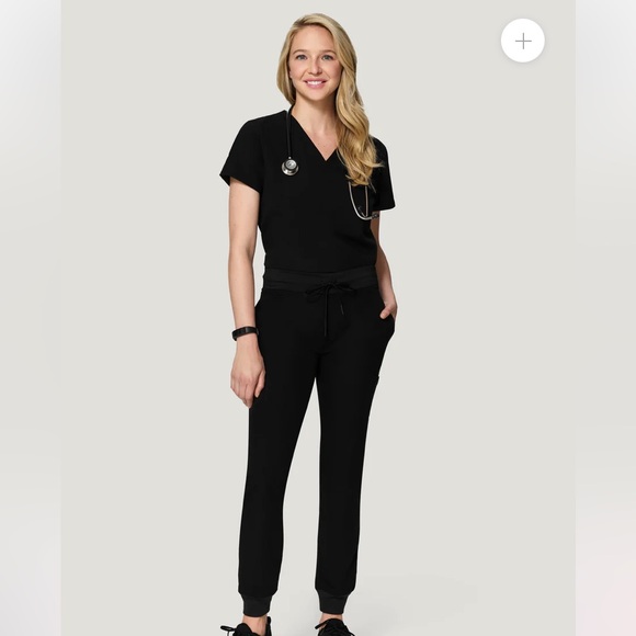 Mandala Scrub Pants- Black, joggers, small - Picture 3 of 3